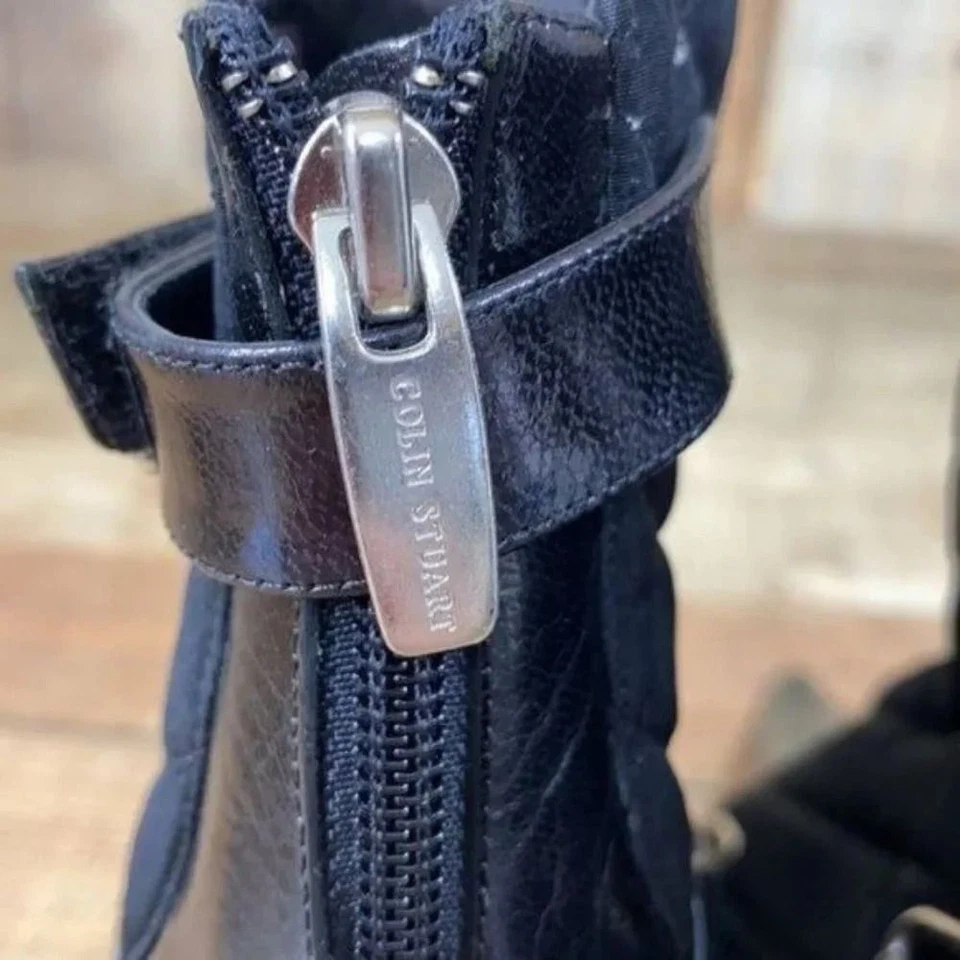 Colin Stuart Negro Acolchado Botines Punta Punta Para Mujer 10 Botines Zapatos Foto 4 de 4