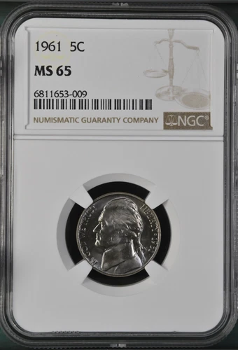 1961 5C  Jefferson Nickel NGC MS65   6811653-009