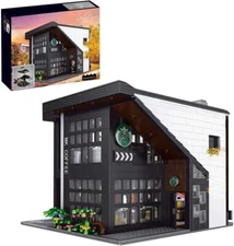 Mould King 16036 Starbucks MK Coffee Modern City Style Shop Cafe Building LED