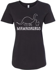 Mamasaurus Women's Fitted T-Shirt Mom Mommy Dinosaur Rex Mothers Day