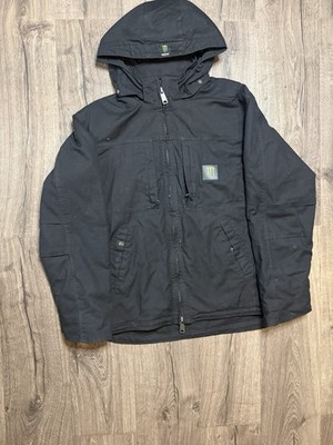 Monster Energy Mens vintage Coat double zip up coat  detachable hood 