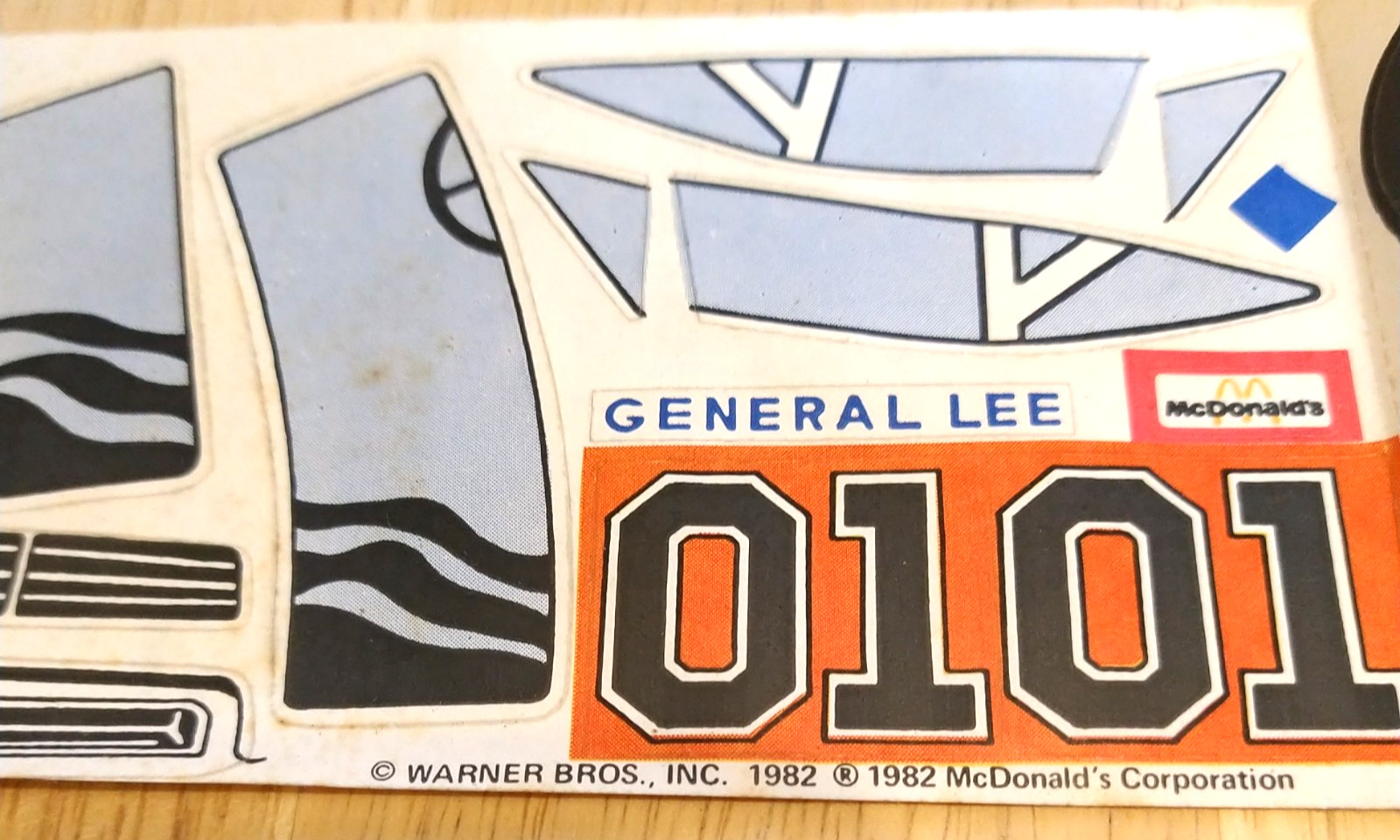 McDonald's Dukes of Hazzard General Lee Car Happy Meal Container 1982 Unused NOS thumbnail 5