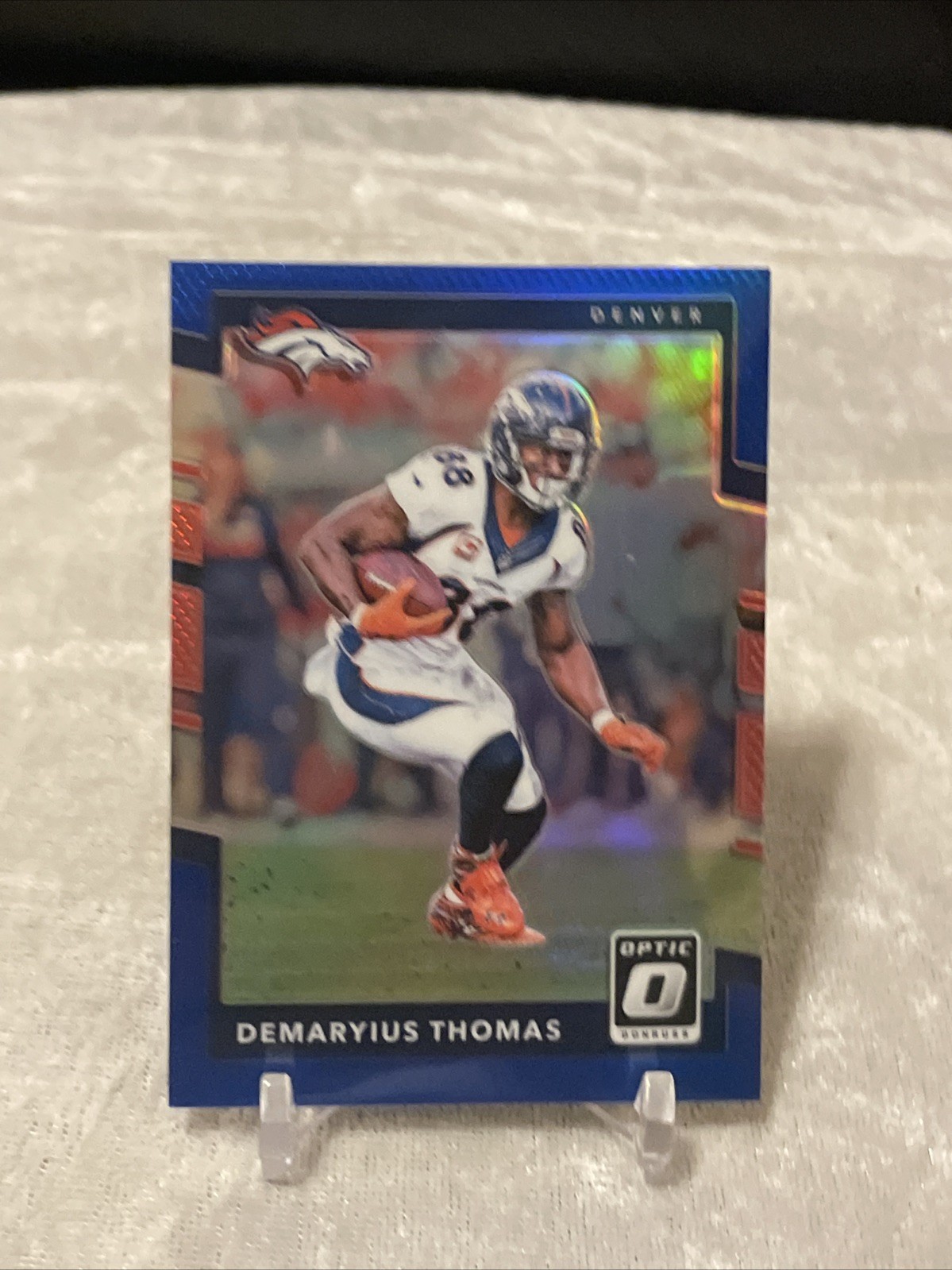 2017 PANINI DONRUSS OPTIC FOOTBALL DEMARYIUS THOMAS #81 BLUE PRIZM SP#/149