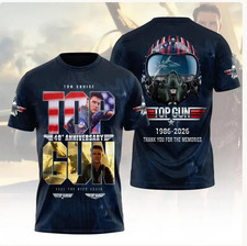 Top Gun 40th Anniversary 3D T Shirt Aviation ...