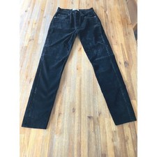 We The Free Free People Stella High Rise Velvet Skinny Pants Black Size 25