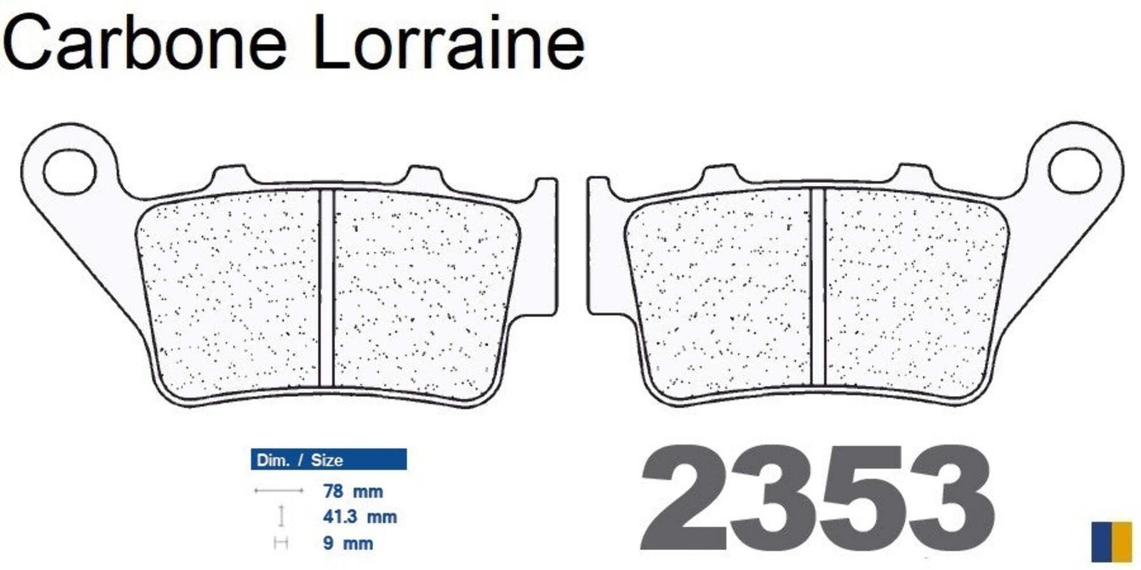 Plaquettes de frein Carbone Lorraine 2353 RX3 moto routière en métal fritté