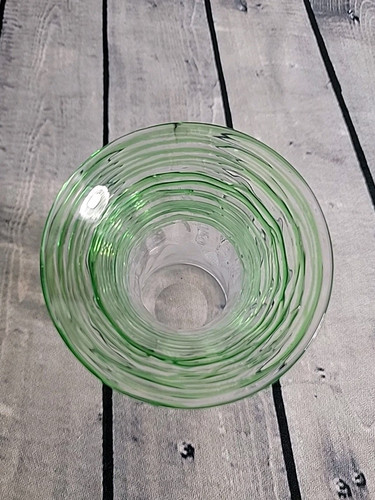 Vintage. CARDER, STEUBEN GRÜN GEWINDE DIAMANT OPTIK 6" AUSGESTELLTE VASE - Bild 13 von 13