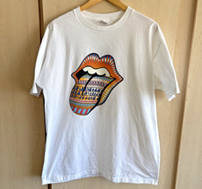 ROLLING STONES Bridges to Babylon Tour 1997 USA White Vintage Tee Shirt XL EUC
