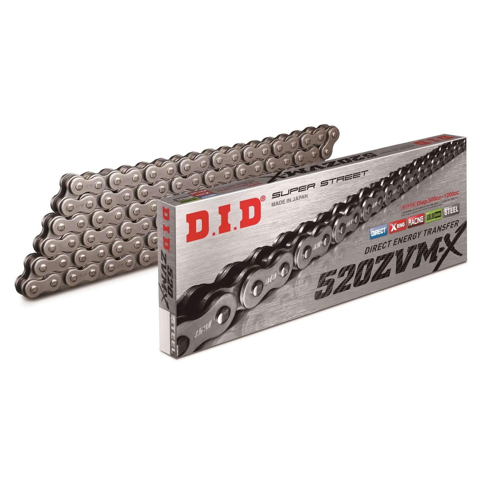 D.I.D. ZVMX X-Ring Chain Black 520-110 Aprilia 650 Pegaso 1992 - 1997