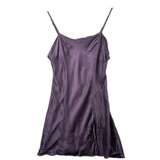 Vintage Victorias Secret 100 Silk Slip Dress Purple Mini Nightie Small