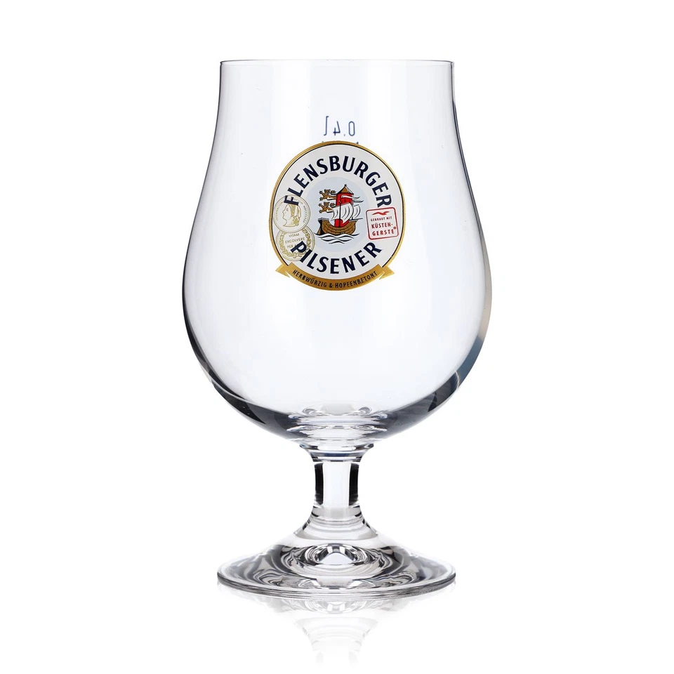 6x Flensburger Glas / Gläser Bierglas 0,4l Schwenker Kugelglas Lüttich 2024 - Bild 2 von 4