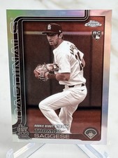 2025 Topps Chrome Update - Thomas Saggese #USC157 Sepia Refractor (RC) Cardinals