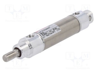Siłownik okrągły Śr.tłoka: 20mm Skok tłoka: 40mm 1÷10bar KK: M8 Z1C2