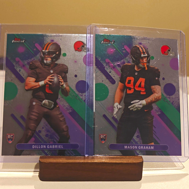 Topps Finest NFL 2025 Cleveland Browns 2-Card Rookie Lot Gabriel #5 Graham #39