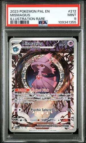 PSA 9 Mint Mismagius 2023 Illustration Rare Paldea Evolved IR 212/193 212