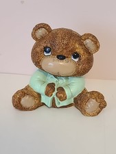 Vintage Ceramic Teddy Bear Nursery Decor Cottage Core 7"