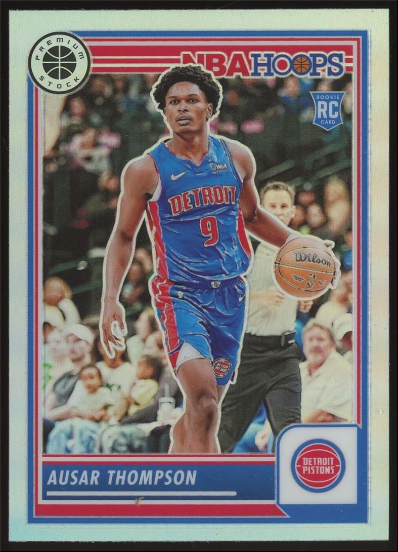 Ausar Thompson Rookie #100 2023-24 Panini Hoops Premium Stock Silver Prizm Card