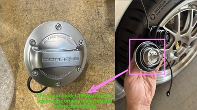 00004400191 Aluminum Look Gas Cap Fuel Cap (Plastic material) For Porsche 911