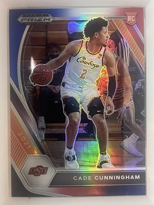 2021-22 Panini Prizm Draft Picks  Cade Cunningham #1 Red White & Blue Prizm (RC)