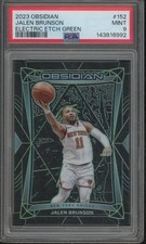 2023-24 Panini Obsidian JALEN BRUNSON #152 Electric Etch Green /25 PSA 9 JMP10
