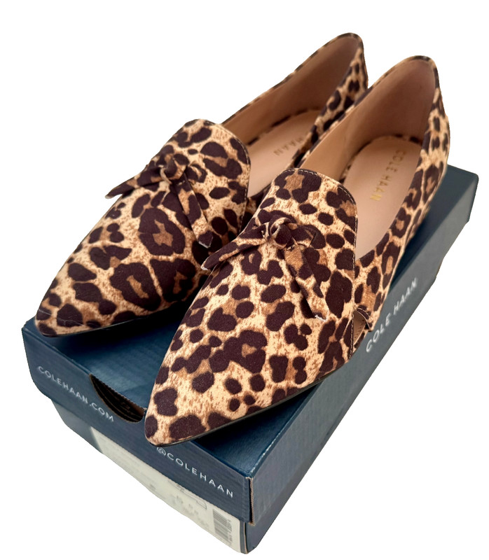 Cole Haan Women's Viola Skimmer  Flats Leopard NIB sz 5.5B $170 Trend