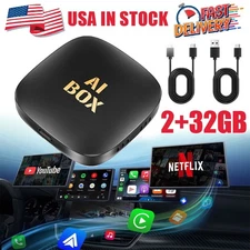 Wireless CarPlay AI box Android Auto WIFI Adapter Converter w/Netflix YouTube