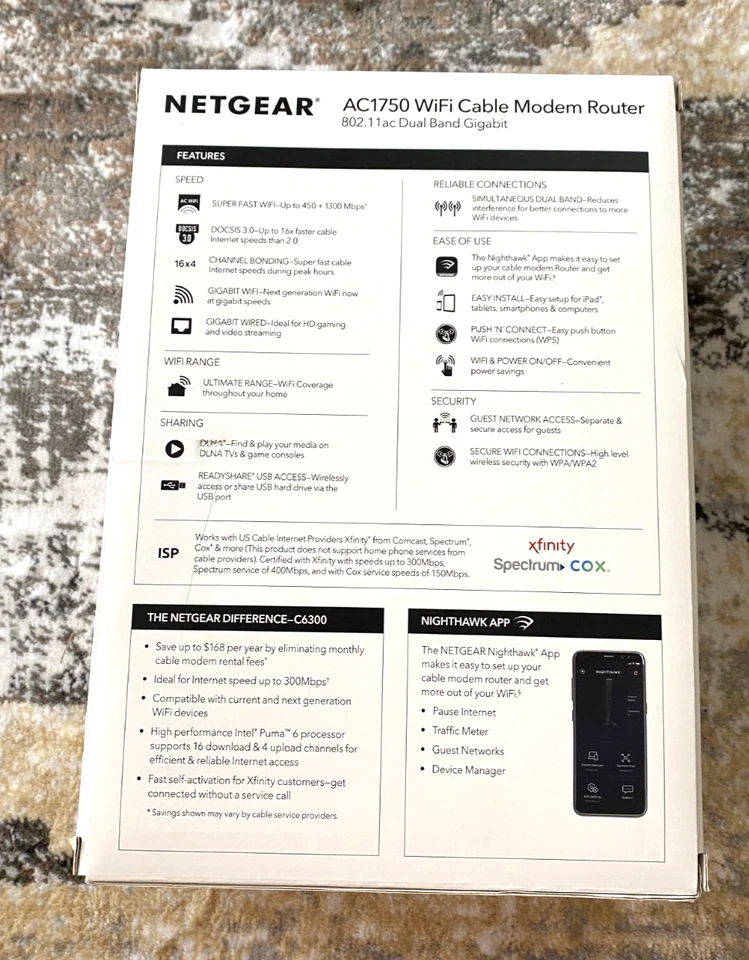 NETGEAR AC1750 WIFI Cable 680 Mbps Model Router Wireless AC - Image 3 of 4