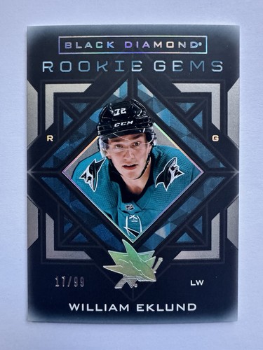 2021 Upper Deck Black Diamond Rookie Gems Spectrum /99 William Eklund #RG-WE RC