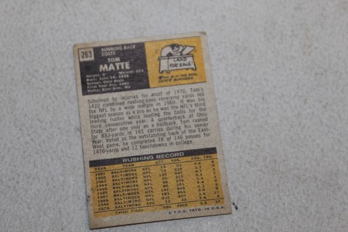 1971 Topps FOOTBALL CARD Complete Finish Fill Your List Set U-Pick #1-263 - Picture 504 of 504