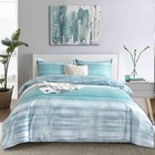 Size Comforter Set, Blue, Grey and Teal Queen Blue & Grey Striped Comforter Set