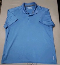 Eddie Bauer Free Dry Men's Polo Shirt Size L Blue