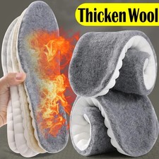 2pcs Self Heated Thermal Insoles for Feet Winter Warm Wool Thermal Memory Foam f