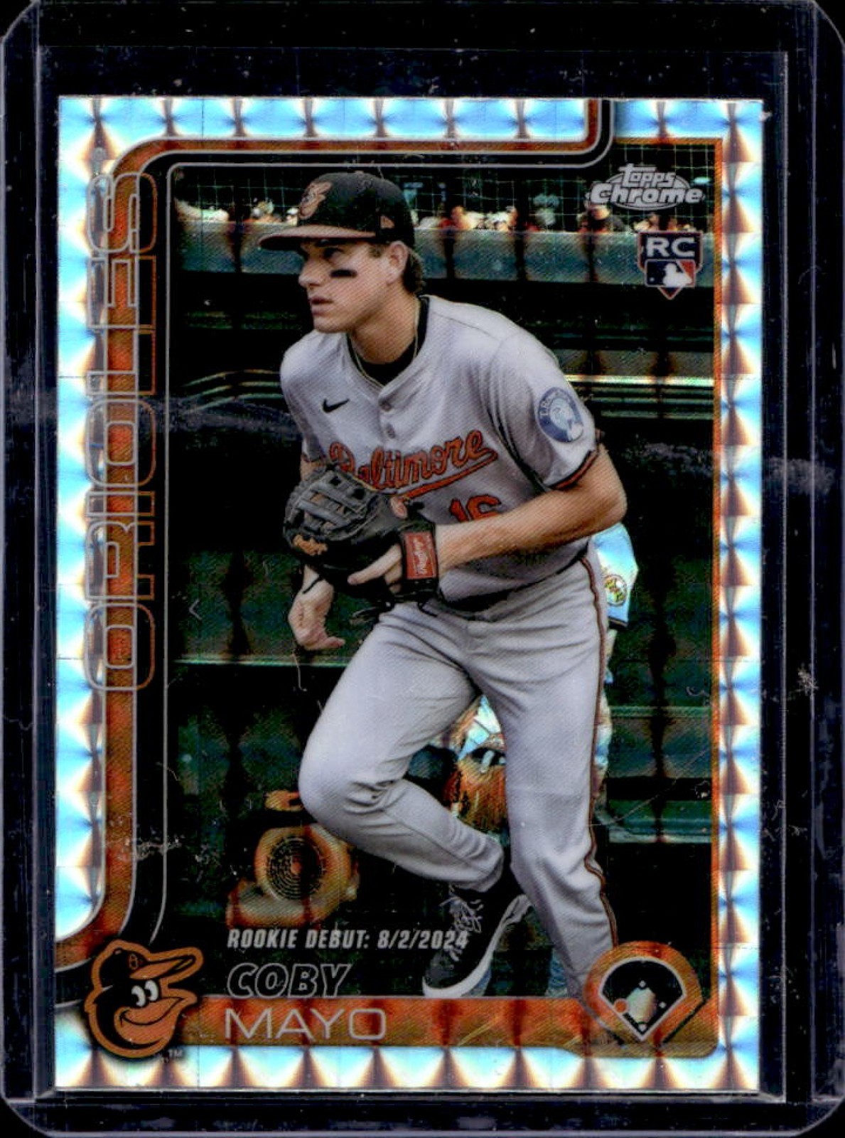 2025 Topps Chrome Update Coby Mayo RC Geometric Refractor #USC94 Orioles