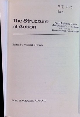 The Structure of Action Brenner, Michael: