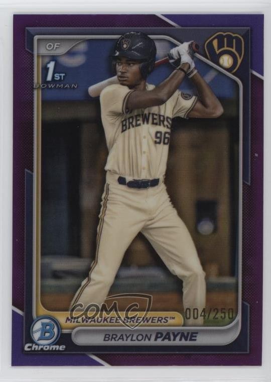 2024 Bowman Draft Chrome Purple Refractor 4/250 Braylon Payne #BDC-72 e7o