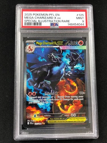 Pokemon 2025 Mega Charizard X EX 125/094 PSA 9 !!