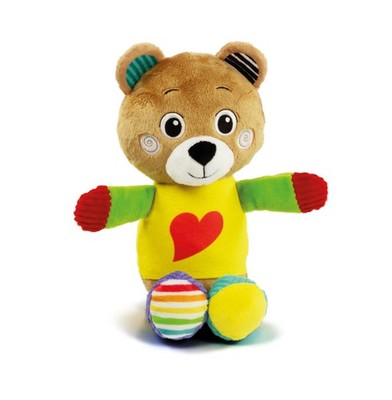Clementoni Baby Infant Toys - Plush Bob the Bear - New Born Gift, Animal Soft To