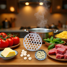 Silver Ravioli Dumpling Mold, Russian Pelmeni Maker, 37 Holes Metal Ravioli M...