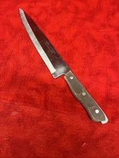 VINTAGE MAXAM STAINLESS STEEL CHEF'S KNIFE WOODEN HANDLE JAPAN (k17)