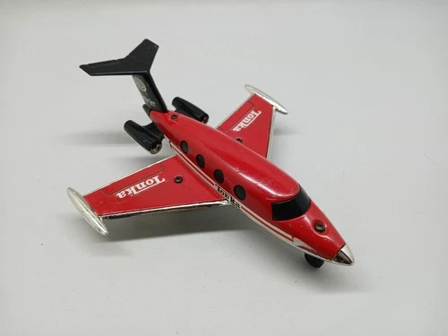 Vintage 1979 Tonka Red Lear Jet Metal Toy Airplane