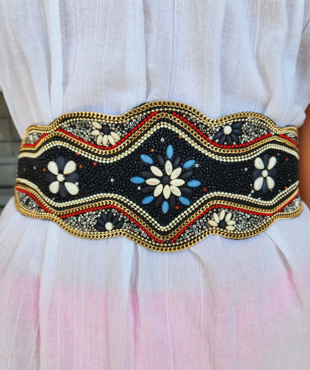 Waist Belt Beaded Floral Belts for Women for sale | eBay display picture 3