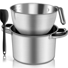 Large Double Boiler Pot Set3500ML/3.1QT Mixing Bowl for Chocolate Melting 500...
