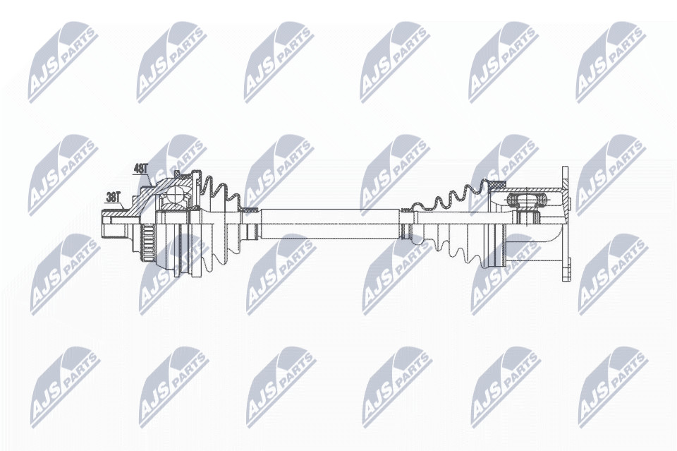 N.T.Y. NPW-VW-037.NTY Drive Shaft for FORD,SEAT,VW