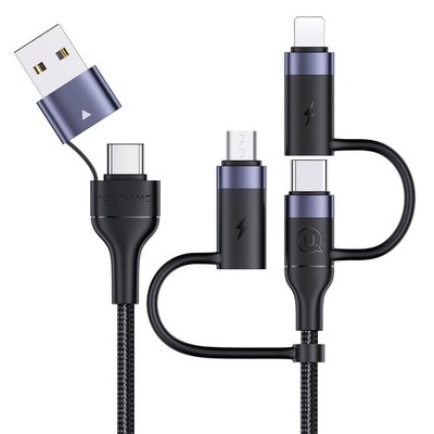 PD 60W USB C Multi Fast Charging Cable Nylon Braided Cord 5-in-1 3A USB/C to ...