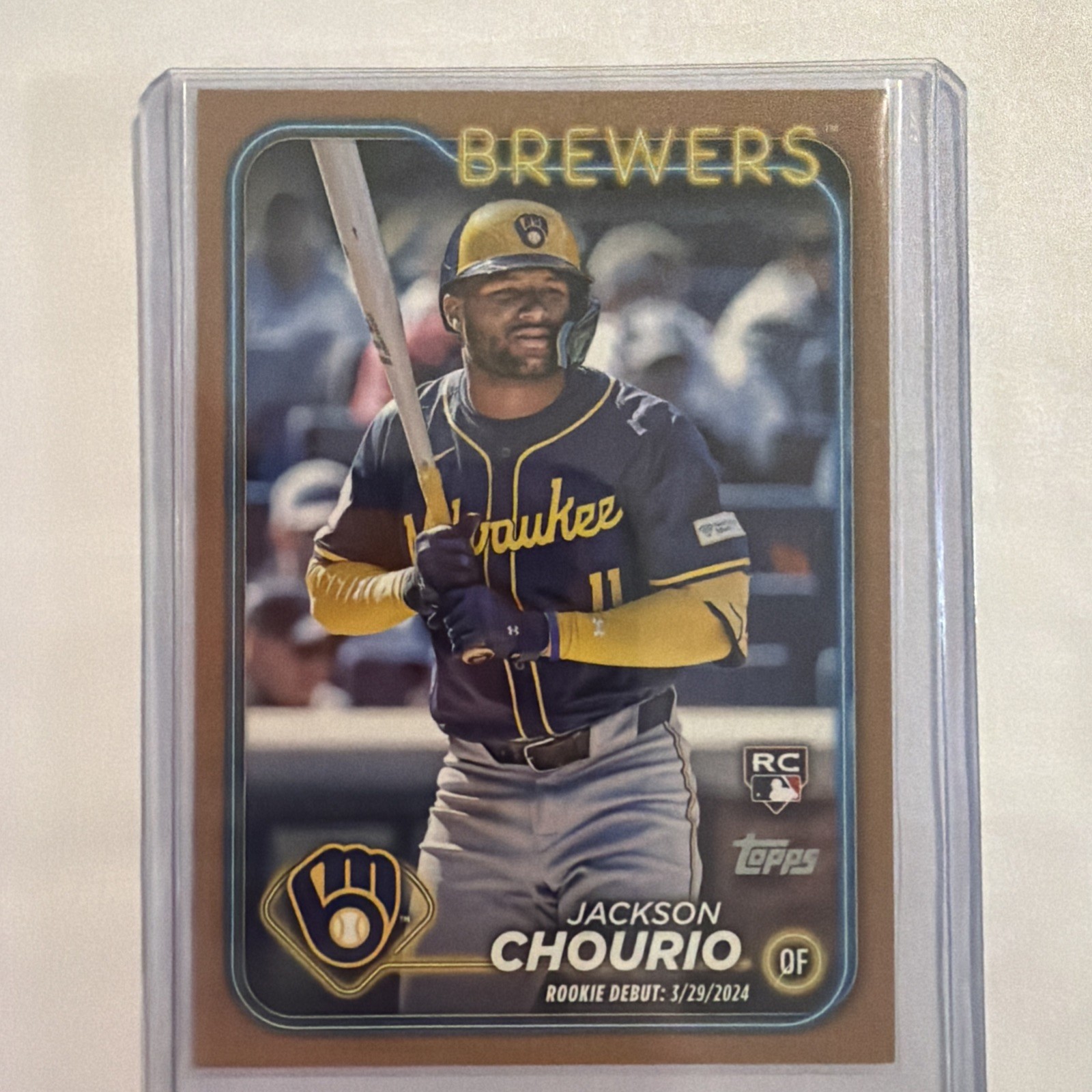 2024 Topps Update Jackson Chourio Rookie Debut Gold 1241 /2024