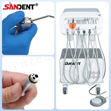 Dental Portable Mobile Delivery Unit Cart Suction System Air Compressor 4 Hole
