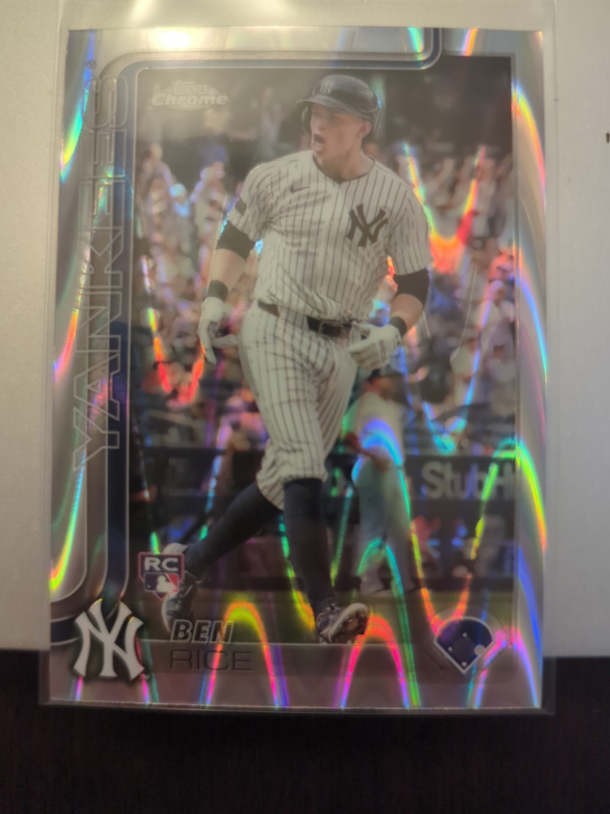 2025 Topps Chrome Ben Rice Rookie Raywave Refractor #139 Yankees RC