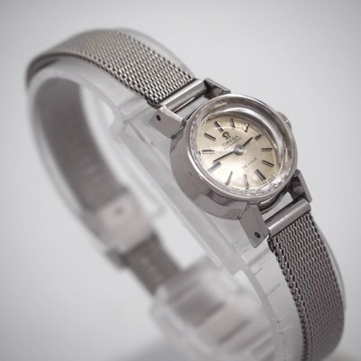 7 OMEGA Devil Ladies Watch Automatic AT Cut Glass Silver | eBay