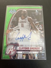 2024-25 Bowman University Chrome Clifford Omoruyi Green Shimmer Auto
