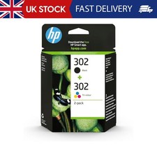 Image of HP X4D37AE 302 Original Ink Cartridges, Black and Tri-color, 2 Count (Pack of 1)